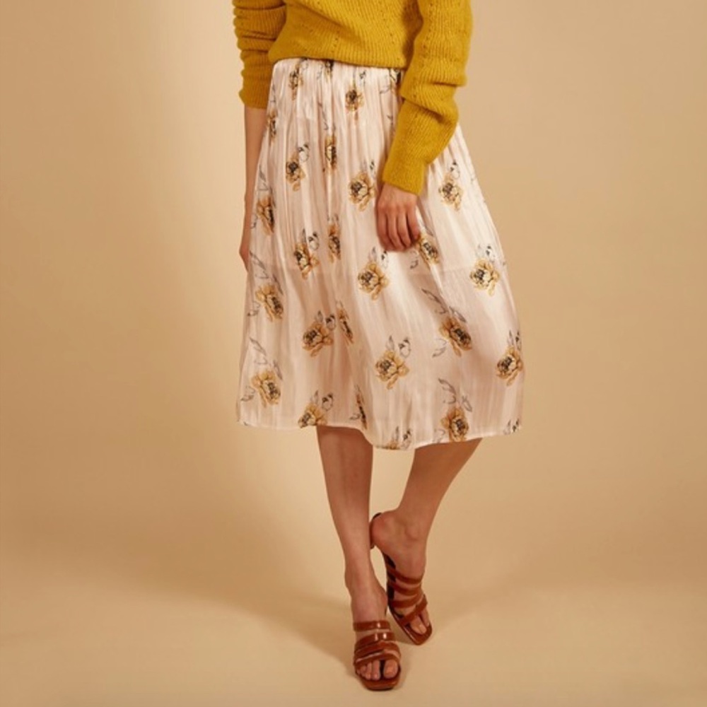 FLORAL MIDI SKIRT